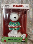 New In Box Monogram Peanuts Snoopy Christmas Sweater Bobble Head 5". Fixed Price $13.98.
