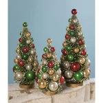 Bethany Lowe Traditional Bottle Brush Trees Set Of 3 New. Fixed Price $75.00.