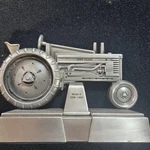 John Deere Model 1938-1952 Metal Christmas Stocking Holder Pewter Finish Molin. Fixed Price $34.99.