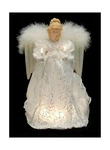 Ksa 14" Ice Palace Lighted White & Silver Angel Christmas Tree Topper - Clear.... Fixed Price $57.44.