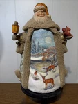 G. Debrekht Artistry On Canvas Winter Friends Figurine #94410 Christmas Santa. Fixed Price $99.99.