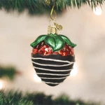 Old World Christmas Chocolate Covered Strawberry Ornament Blown Glass 28116. Fixed Price $14.99.
