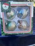 Vintage 4 Pc-santas World Glass Ornaments Handmade By The Finest Craftsmen. Fixed Price $21.89.