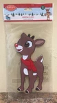 Productworks 8" Rudolph Red Scarf Double Sided Gel Window Cling Decoration. Fixed Price $11.39.