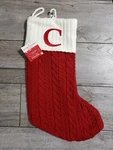 St. Nicholas Square Large Red Knit Christmas Monogram Stocking Letter. Fixed Price $21.99.