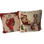 Imperial Elegance Handmade Wool Needlepoint Christmas Throw Pillows 13 X. Fixed Price $49.00.