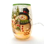 Stony Creek Decorative Lighted Glass Snowman Selling Balls 5" Vase GLS04A. Fixed Price $37.42.