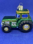Old World Christmas Green Yellow Farm Tractor Blown Glass Ornament 46006. Fixed Price $14.06.
