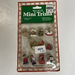Vtg Set Of 12 Miniature Ornaments Trims Hand Painted Christmas Decorations. Fixed Price $12.79.