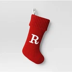 New Wondershop Monogram Knit Christmas Stocking Letter "r" Initial Red Holiday. Fixed Price $19.99.