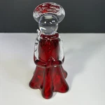 Red & Clear Art Glass Praying Angel Figurine 6.5 Christmas Holiday Decor. Fixed Price $19.95.