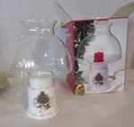 Classique Christmas Hurricane Lamp Jay Import Co Japan. Fixed Price $5.00.
