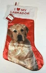 Holiday Time "i Love My Labrador" (golden Labrador) Satin Christmas Stocking. Fixed Price $8.77.