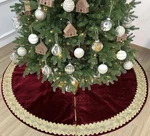 Starry Dynamo 84-INCH Venetian Gilded Velvet Christmas Tree Skirt With Gold. Fixed Price $55.00.