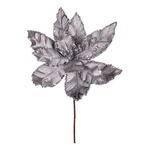 Vickerman 24" Silver Velvet Poinsettia 3/BAG. Fixed Price $35.49.