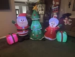 Gemmy Mr. & Mrs. Claus Christmas Tree Yard Decor Lighted Inflatable 7.5 Ft Long. Fixed Price $124.95.