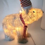 Christmas Tinsel Polar Bear Light Up Corded Holiday Home Indoor Outdoor 16" Rare. Fixed Price $32.97.