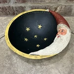 Kurt Adler Santa Stars Moon Christmas Bowl 9.5 X 3.5 Holiday Season. Fixed Price $19.99.