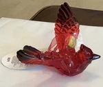 Christmas Cardinal Always Near Red Acrylic Hanging Ornament Dept. 57 Nos. Fixed Price $18.10.