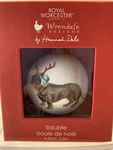 Royal Worcester Dachshund Thru The Snow Bauble 2.5" Wrendale Designs Christmas. Fixed Price $14.95.