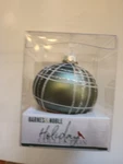 Barnes & Noble Holiday Collection Green Silver Glitter Christmas Ball Ornament. Fixed Price $5.99.