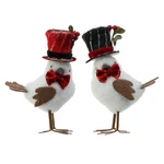Raz Imports 5" Standing Winter Snow Birds W/top Hat Set 2 White/christmas Tree. Fixed Price $19.99.