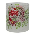 Northlight 8" Christmas Cardinal Pine Flameless Glass Candle Holder. Fixed Price $31.49.