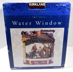 Vintage Kirkland Christmas Nativity Scene Musical Light Up Water Window Globe. Fixed Price $39.99.