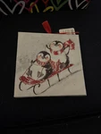 6" Sledding Penguin Lighted Print Christmas Ornament By Raz 4139424. Fixed Price $25.00.