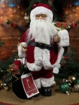 New Northlight 12 Standing Santa Christmas Figure With Gift & Sack. Fixed Price $29.99.