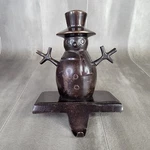 Pottery Barn Solid Metal Snowman 7" Stocking Hanger Holder. Fixed Price $13.96.