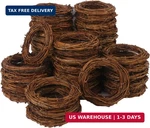 40 Pcs Small Grapevine Wreaths, 4.8 Inch Mini Branch For Diy Crafts. Fixed Price $52.88.
