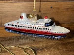 Old World Christmas Cruise Ship Blown Glass Ornament 5". Fixed Price $10.99.