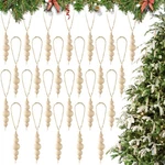 Liliful 90 Pcs Christmas Tree Ornaments Wood Bead Hanging Decorations Boho. Fixed Price $21.99.
