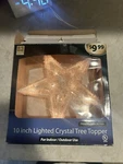 10 Light Large Crystal Style Star Snowflake Christmas Tree Topper W/ Box. Fixed Price $39.99.