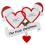 Our 1ST Christmas And Mrs - Personalized Couple Ornaments Tree.... Fixed Price $22.39.
