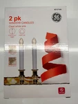 Ge Electric Plug Window Candles Clear Christmas Hannukah Holiday Lights 2 Pk. Fixed Price $18.99.