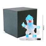 Matashi Murano Christmas Winter Decorative Glass Snowman Figurine (white & Blue). Fixed Price $12.99.