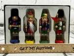 Gerson Wooden Nutcracker Christmas Tree Ornaments Set Of New Boxed 4.25" Tall. Fixed Price $12.30.