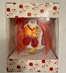Dillards Trimmings Ornament Hand Blown Glass Merry Christmas 2004 Santa 4" New. Fixed Price $14.99.