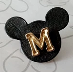 Letter Mickey & Minnie Mouse Gold Icons Small Disney Store Pin 33761. Fixed Price $14.99.