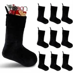 10 Pcs 19 Inches Large Velvet Christmas Stockings Bulk - Soft Black .... Fixed Price $58.27.