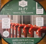 Indoor/outdoor Led Christmas Red Rope Lights, 24', Valentines, New. Fixed Price $25.99.