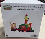 Airblown Inflatables Dr. Seuss Grinch Train Christmas Cor, 9 Ft New. Fixed Price $174.97.
