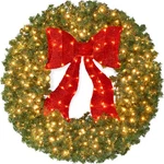 Best Choice Products Pre-lit Artificial Fir Christmas Wreath Bow Led Lights Red. Fixed Price $139.99.