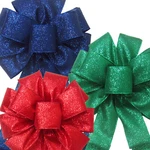 Wired Glittering Sparkle Christmas Bows - Holiday Wreath For Decorations. Fixed Price $9.39.