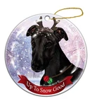 Black Greyhound Dog Porcelain Ornament Reindeer One Size, Multi Color. Fixed Price $29.99.