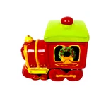 Holiday Time Ceramic Train Candy Jar Christmas Winter Wreath 6.25" X. Fixed Price $13.95.