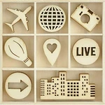 Kaisercraft Themed Mini Wooden Flourishes 40/PKG-FLY Away. Fixed Price $15.00.