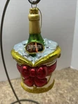Northlight 5-INCH Glitter Champagne Bottle Glass Christmas Ornament. Fixed Price $20.00.